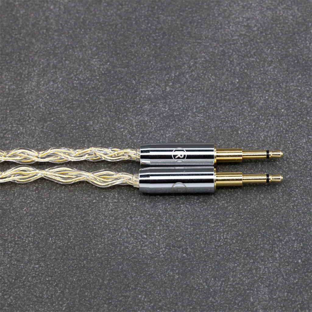 8 Core 99% 7n Pure Silver 24k Gold Plated Earphone Cable For Sennheiser HD477 HD497 HD212 PRO EH250 EH350 Dual 2.5mm