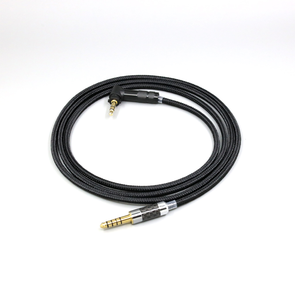 Black Super Soft Headphone Nylon OFC Cable For Fostex T50RP Mk3 T40RP Mk2 T20RP Mk2 Dekoni Audio Earphone