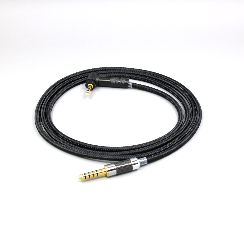 Black Super Soft Headphone Nylon OFC Cable For Fostex T50RP Mk3 T40RP Mk2 T20RP Mk2 Dekoni Audio Earphone