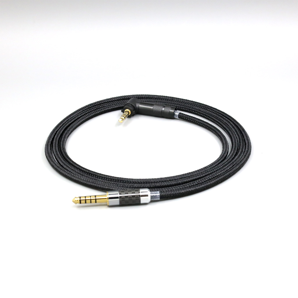 Black Super Soft Headphone Nylon OFC Cable For Fostex T50RP Mk3 T40RP Mk2 T20RP Mk2 Dekoni Audio Earphone