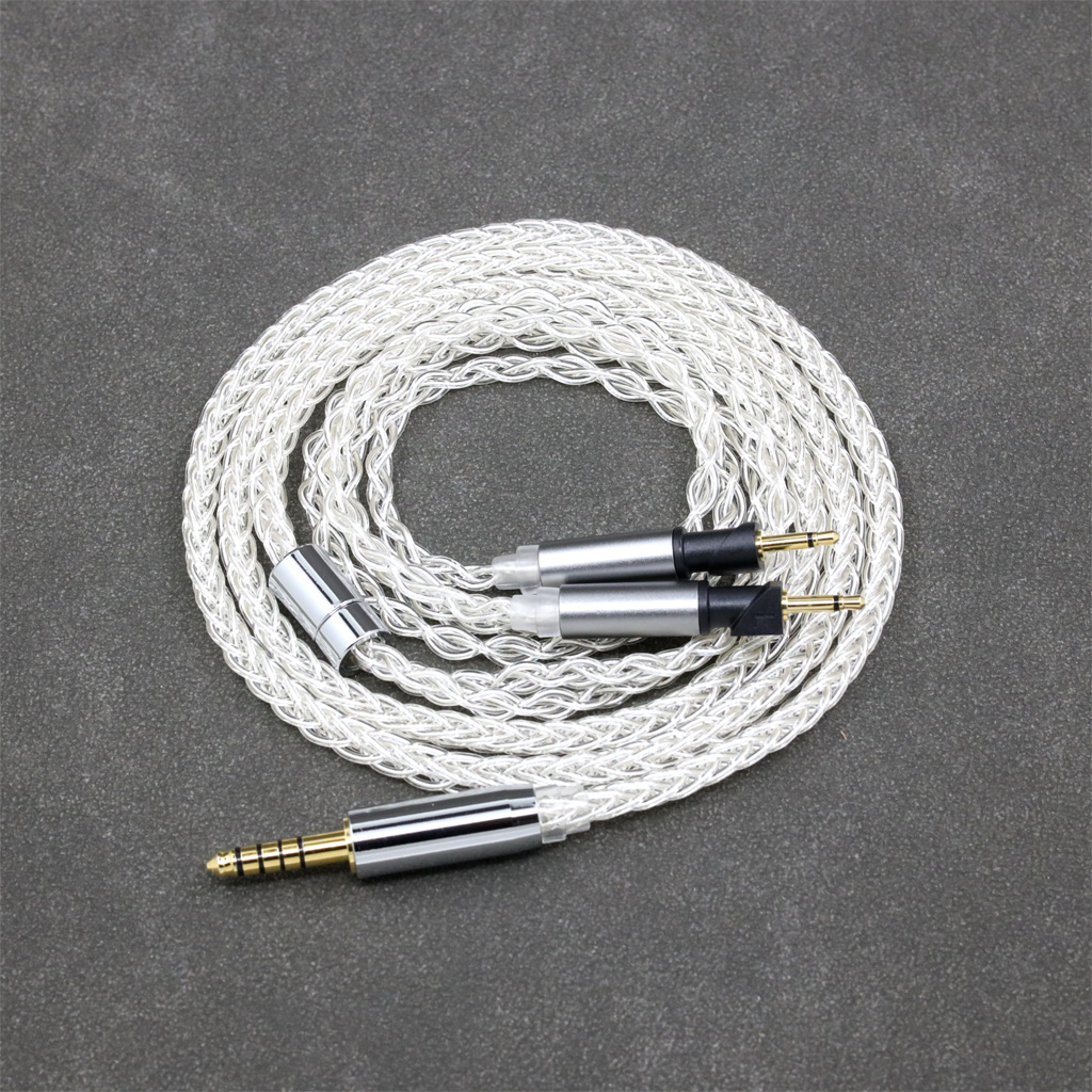 8 Core 99% 7n Pure Silver Palladium Earphone Cable For Abyss Diana v2 phi TC X1226lite 1:1 headphone pin