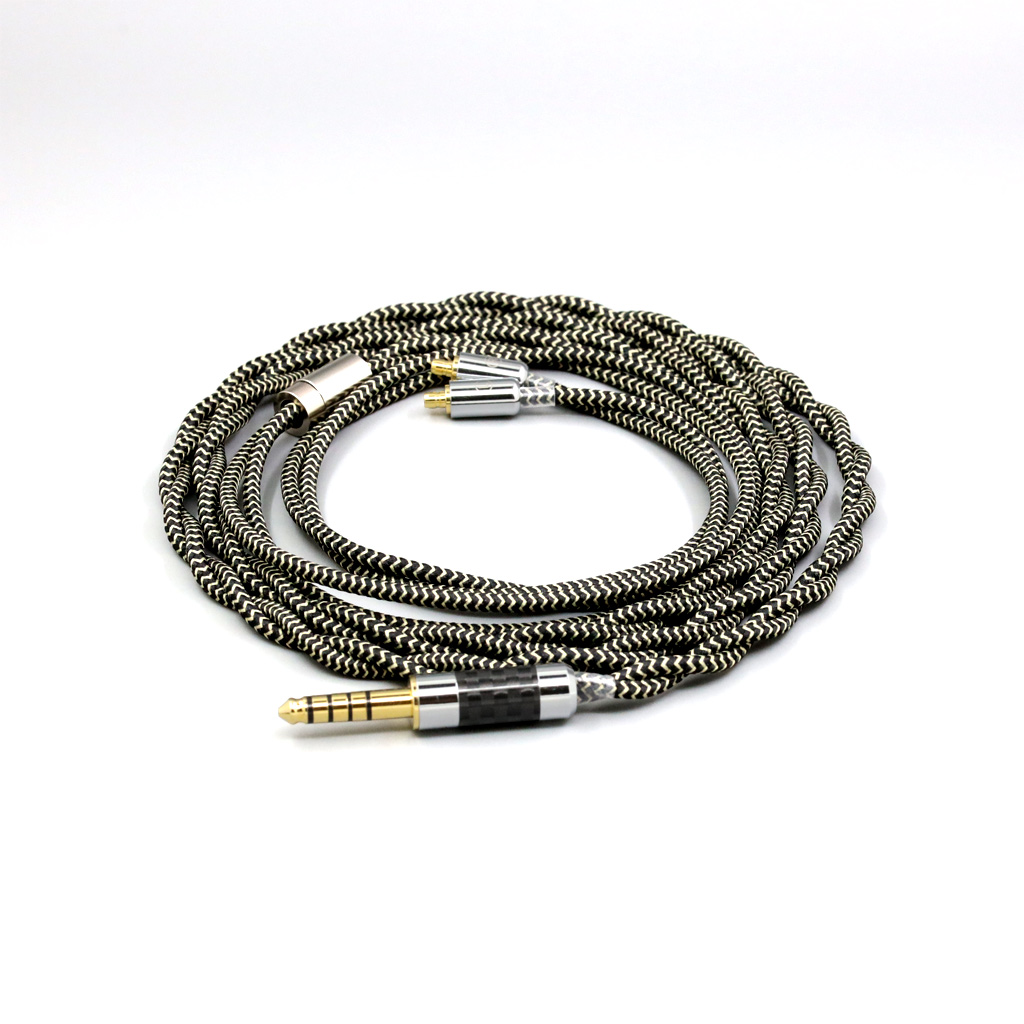 2 Core 2.8mm Litz OFC Earphone Shield Braided Sleeve Cable For Acoustune HS 1695Ti 1655CU 1695Ti 1670SS
