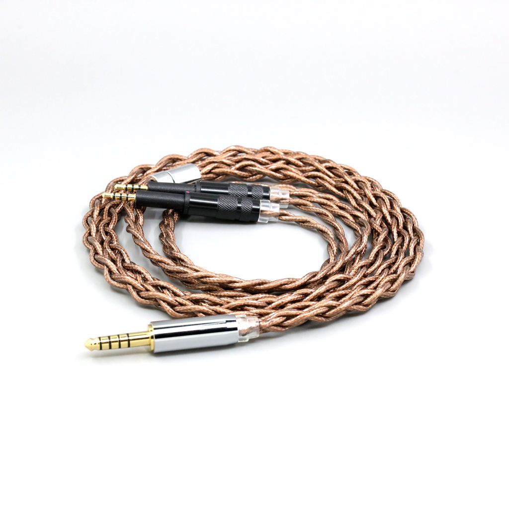 99% 24k Gold 7n Pure Silver Graphene Shield Earphone Cable For DROP + Grell OAE1 OAE2 Headphone