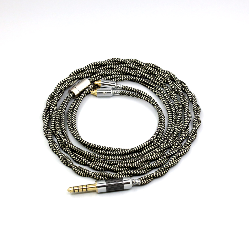 2 Core 2.8mm Litz OFC Earphone Shield Braided Sleeve Cable For AKG N5005 N30 N40 MMCX