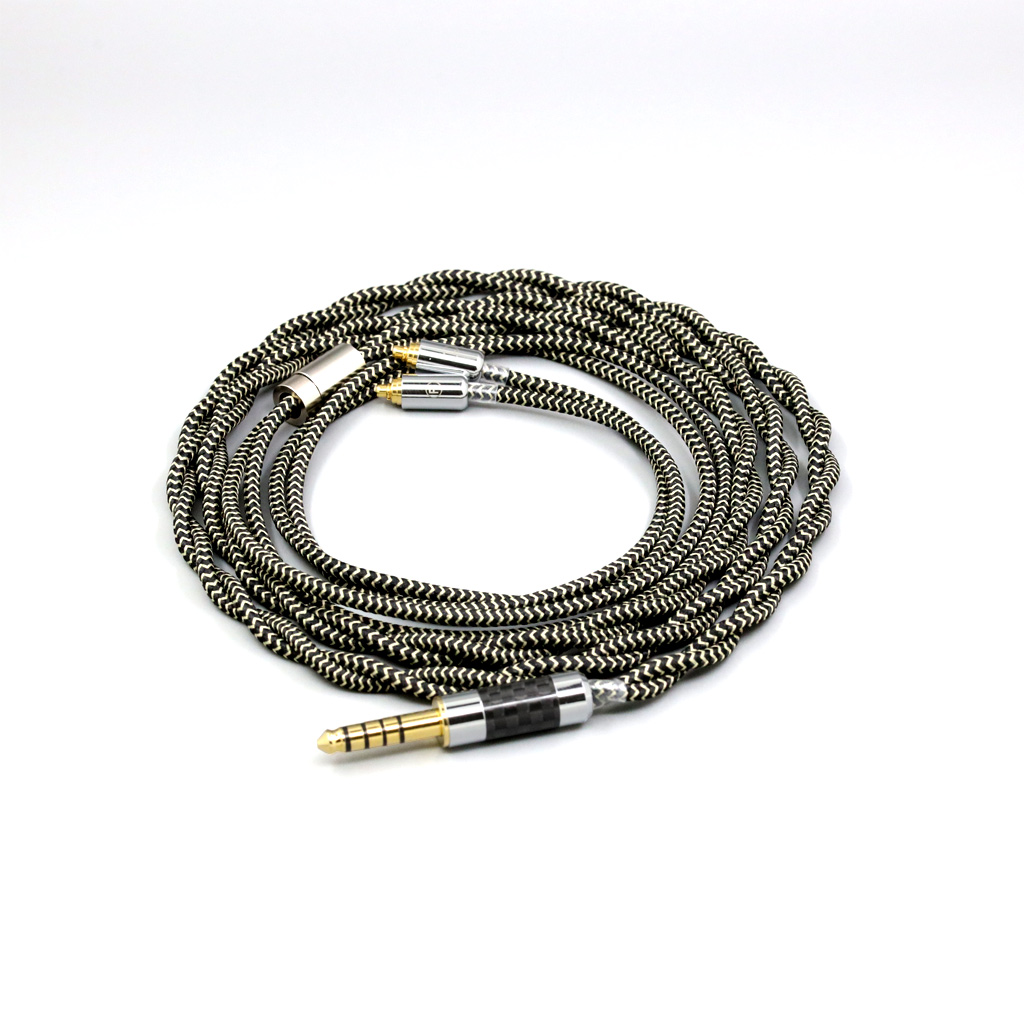 2 Core 2.8mm Litz OFC Earphone Shield Braided Sleeve Cable For AKG N5005 N30 N40 MMCX