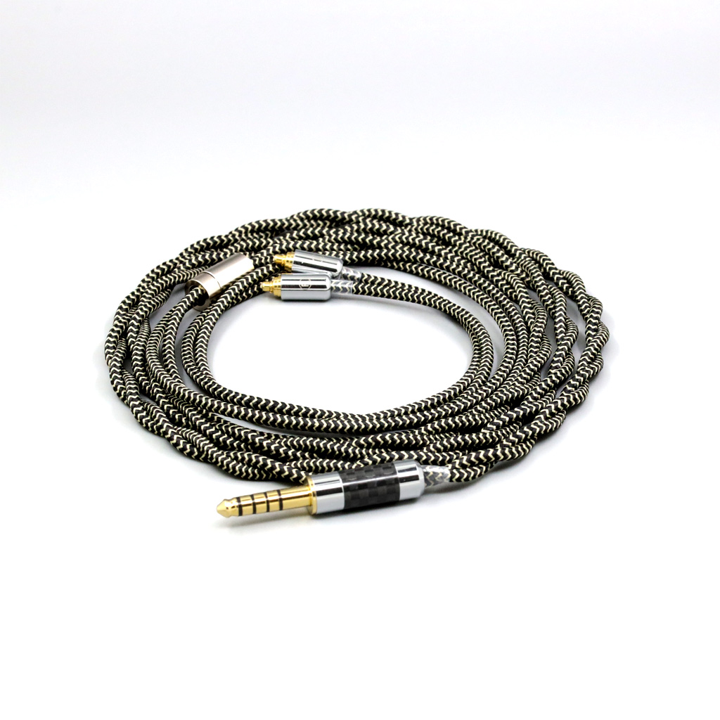 2 Core 2.8mm Litz OFC Earphone Shield Braided Sleeve Cable For AKG N5005 N30 N40 MMCX