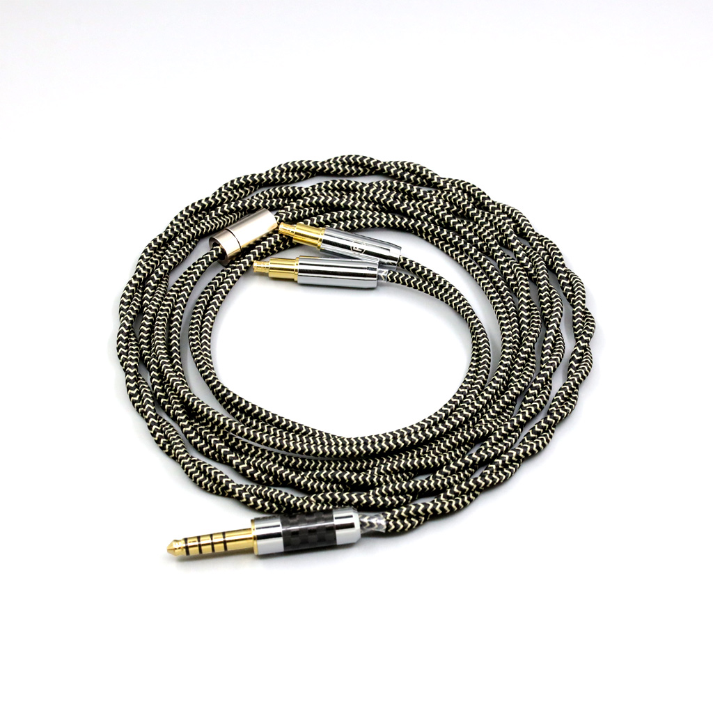 2 Core 2.8mm Litz OFC Earphone Shield Braided Sleeve Cable For Audio Technica ATH-ADX5000 ATH-MSR7b 770H 990H A2DC Headphone