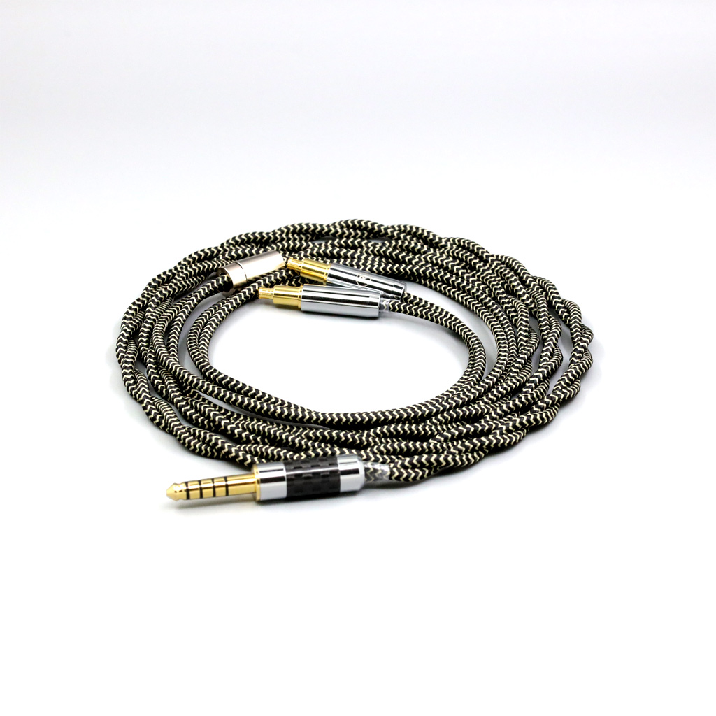 2 Core 2.8mm Litz OFC Earphone Shield Braided Sleeve Cable For Audio Technica ATH-ADX5000 ATH-MSR7b 770H 990H A2DC Headphone