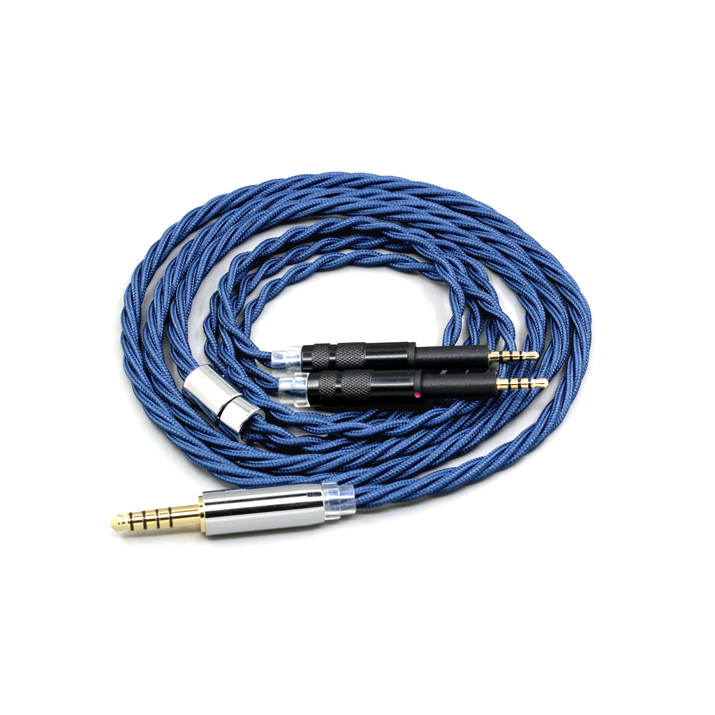 99% Pure Silver Alloy Full Sleeved Earphone Cable For DROP + Grell OAE1 OAE2 Headphone