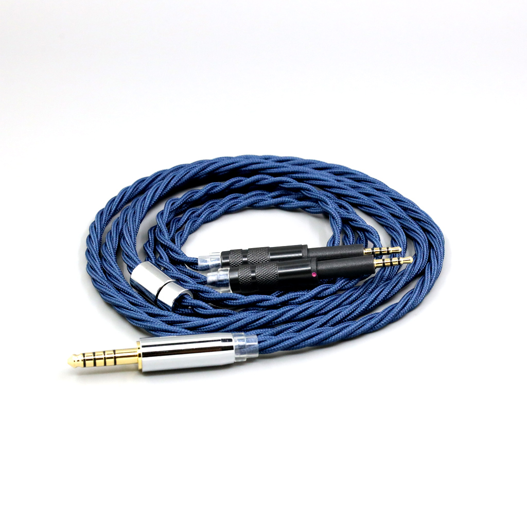 99% Pure Silver Alloy Full Sleeved Earphone Cable For DROP + Grell OAE1 OAE2 Headphone