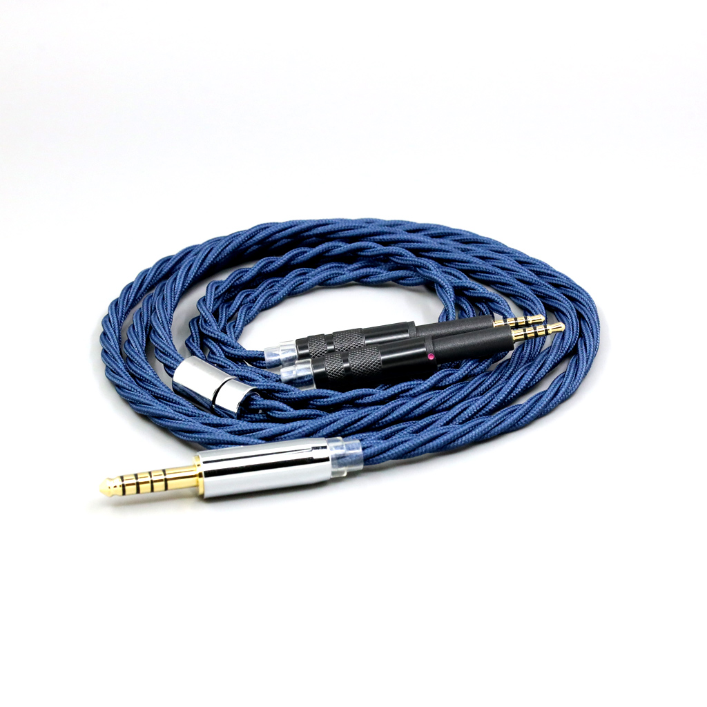 99% Pure Silver Alloy Full Sleeved Earphone Cable For DROP + Grell OAE1 OAE2 Headphone