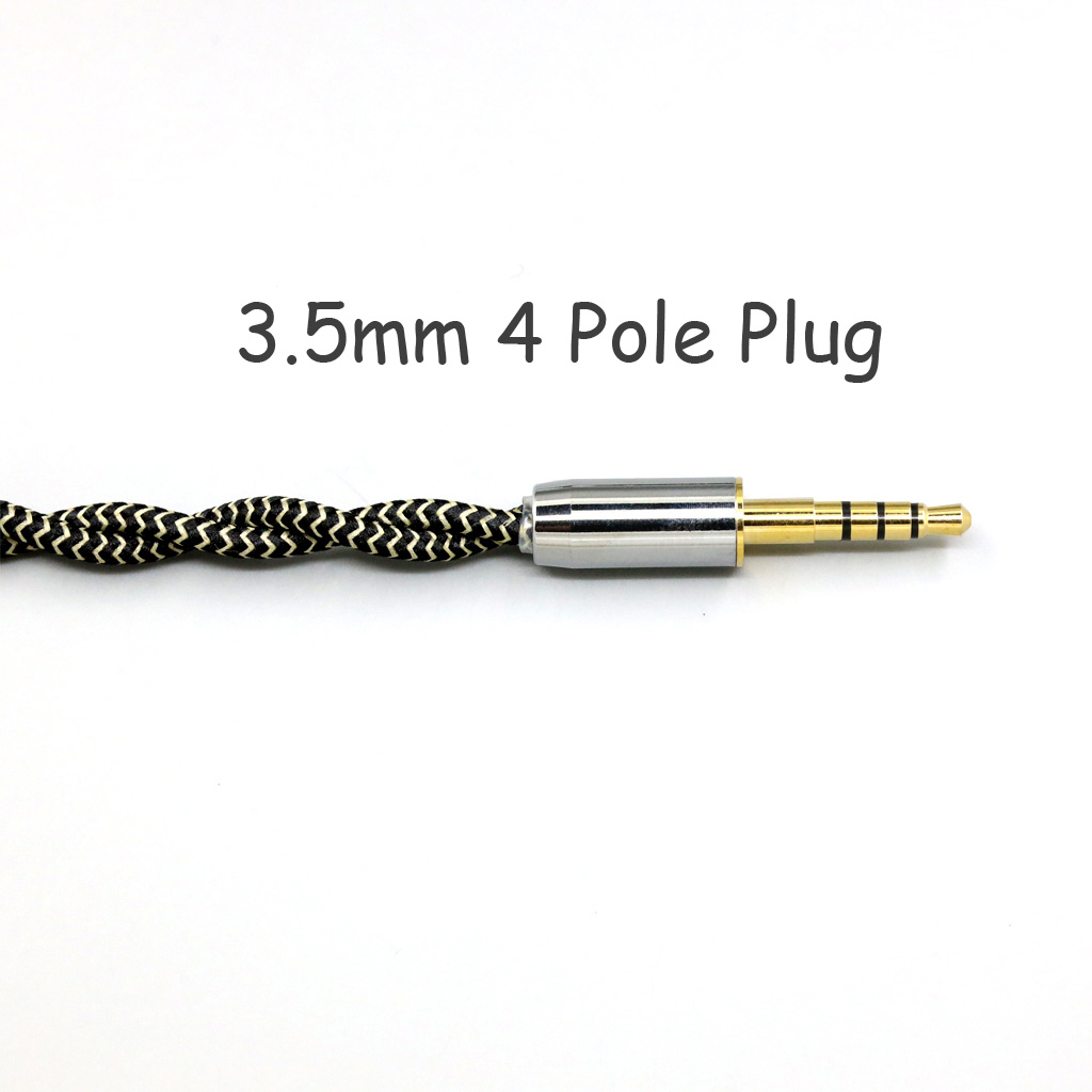 2 Core 2.8mm Litz OFC Earphone Shield Braided Sleeve Cable For Denon AH-mm400 AH-mm300 AH-mm200 Beats solo2 solo3 SHP9500