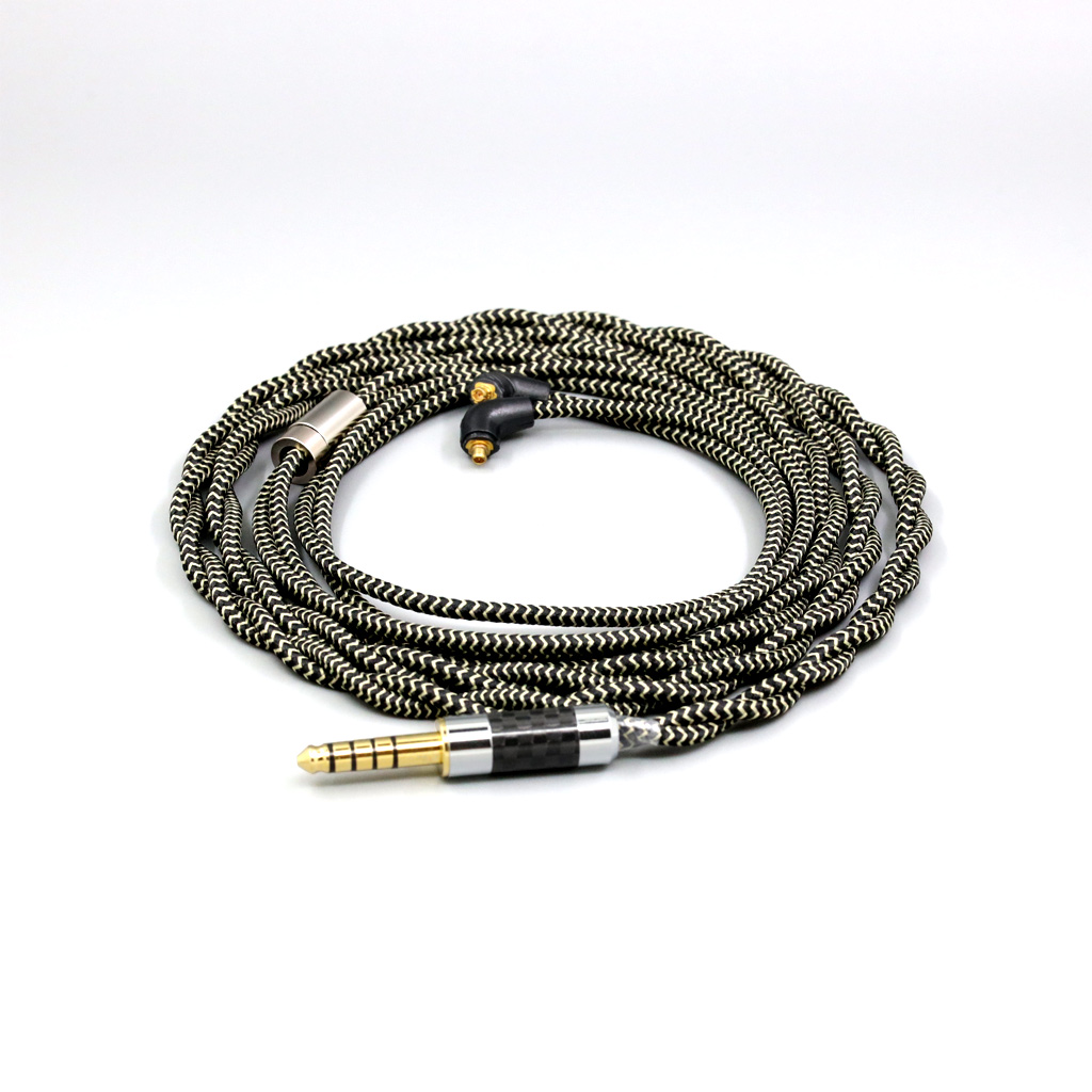 2 Core 2.8mm Litz OFC Earphone Shield Braided Sleeve Cable For Etymotic ER4SR ER4XR ER3XR ER3SE ER2XR ER2SE