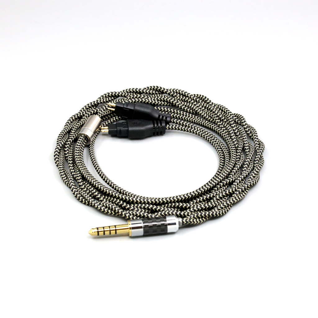 2 Core 2.8mm Litz OFC Earphone Shield Braided Sleeve Cable For Sennheiser HD580 HD600 HD650 HDxxx HD660S HD58x HD6xx