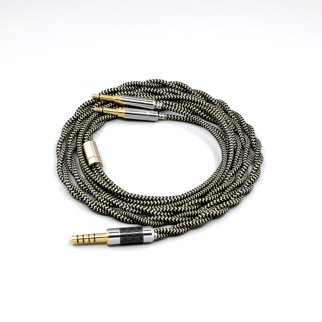 2 Core 2.8mm Litz OFC Earphone Shield Braided Sleeve Cable For Hifiman Sundara Ananda HE1000se HE6se he400i he400se Arya XS