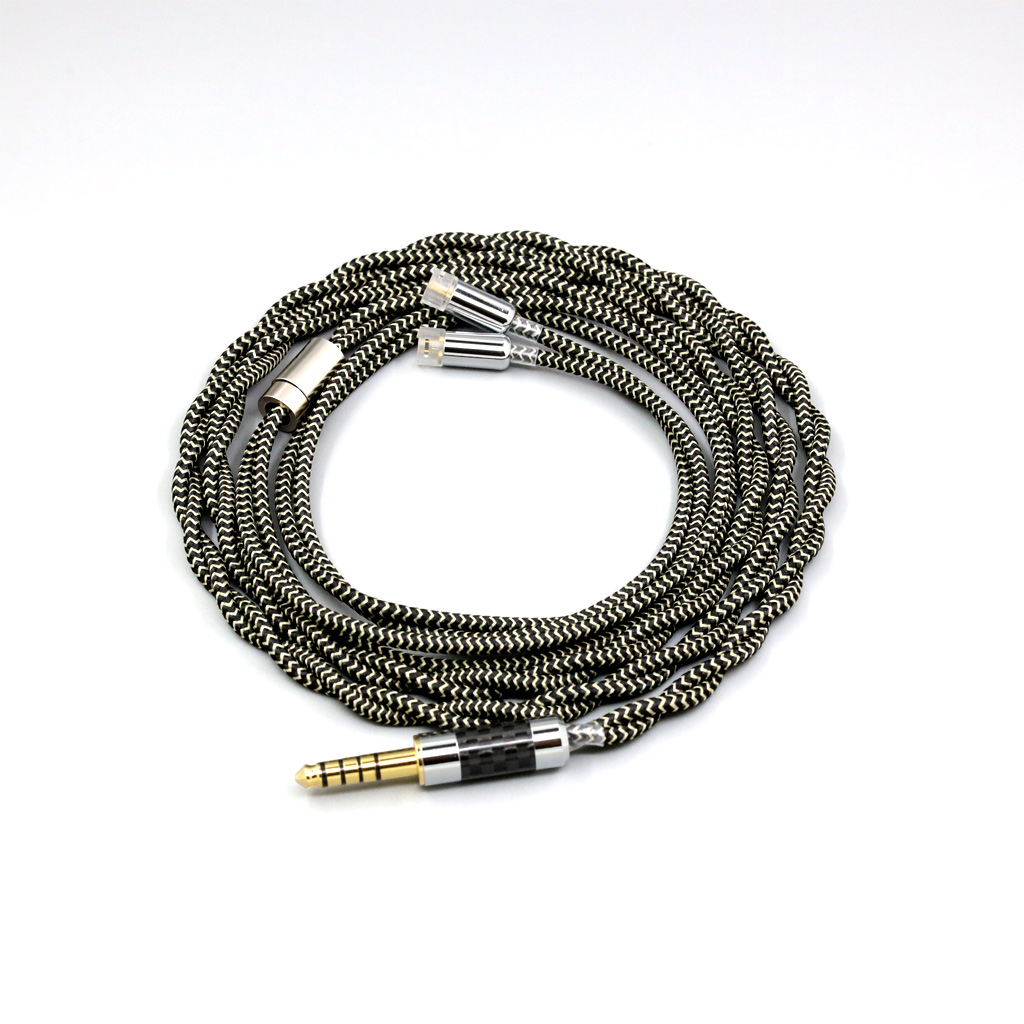 2 Core 2.8mm Litz OFC Earphone Shield Braided Sleeve Cable For Sennheiser IE8 IE8i IE80 IE80s Metal Pin
