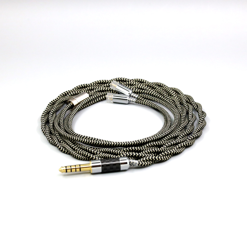 2 Core 2.8mm Litz OFC Earphone Shield Braided Sleeve Cable For Sennheiser IE8 IE8i IE80 IE80s Metal Pin
