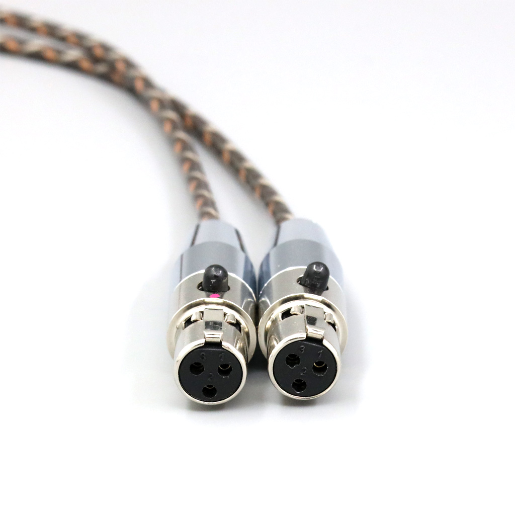 TypeX Litz Shielding 7n OCC Earphone Cable For Abyss AB 1266 Phi TC Dual Mini xlr 3 pin head(amame)