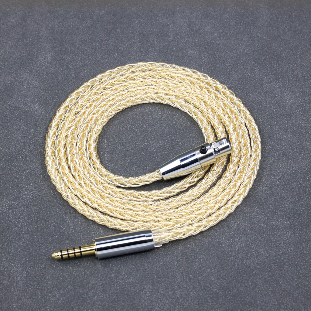 8 Core 99% 7n Pure Silver 24k Gold Plated Earphone Cable For AKG Q701 K702 K271 K272 K240 K141 K712 K181 K267 K712