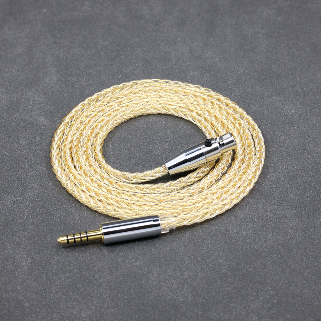 8 Core 99% 7n Pure Silver 24k Gold Plated Earphone Cable For AKG Q701 K702 K271 K272 K240 K141 K712 K181 K267 K712