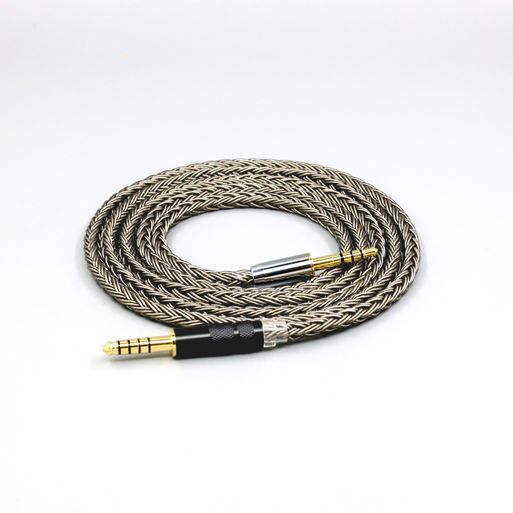 16 Core Grey Silver plated Earphone Cable For Denon AH-mm400 mm300 mm200 Beats solo2 solo3 headphone