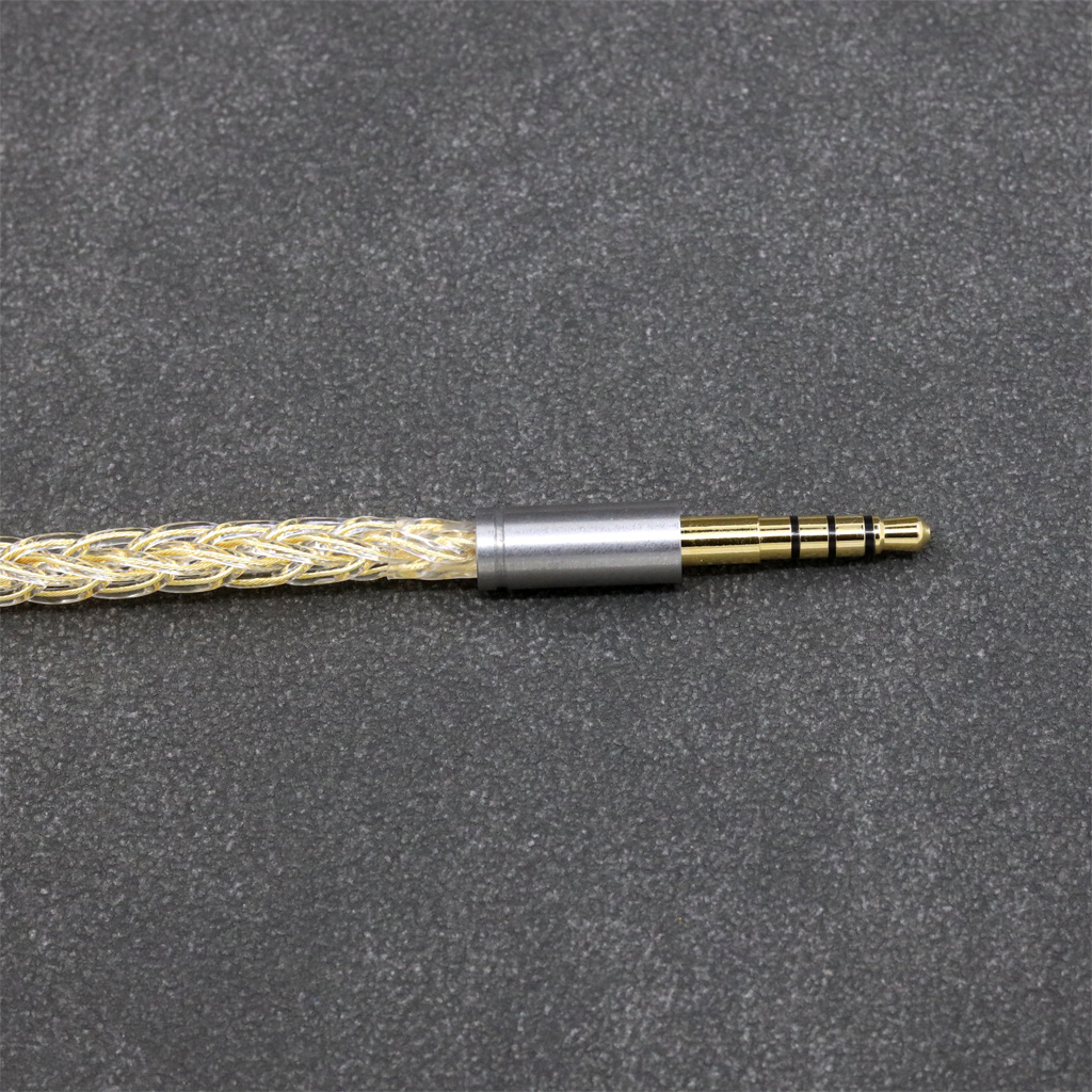 8 Core 99% 7n Pure Silver 24k Gold Plated Earphone Cable For Denon AH-mm400 AH-mm300 mm200 Beats solo2 solo3 headphone
