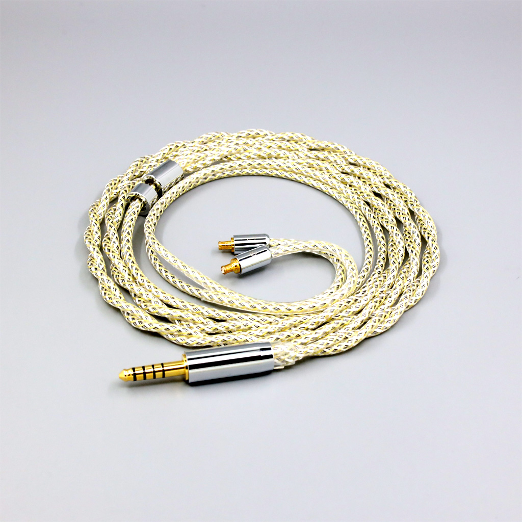 TypeS 23AWG Litz Shielding Silver OCC Earphone Cable For Audio Technica ATH-CKR100 CKR90 CKS1100 CKR100IS CKS1100IS