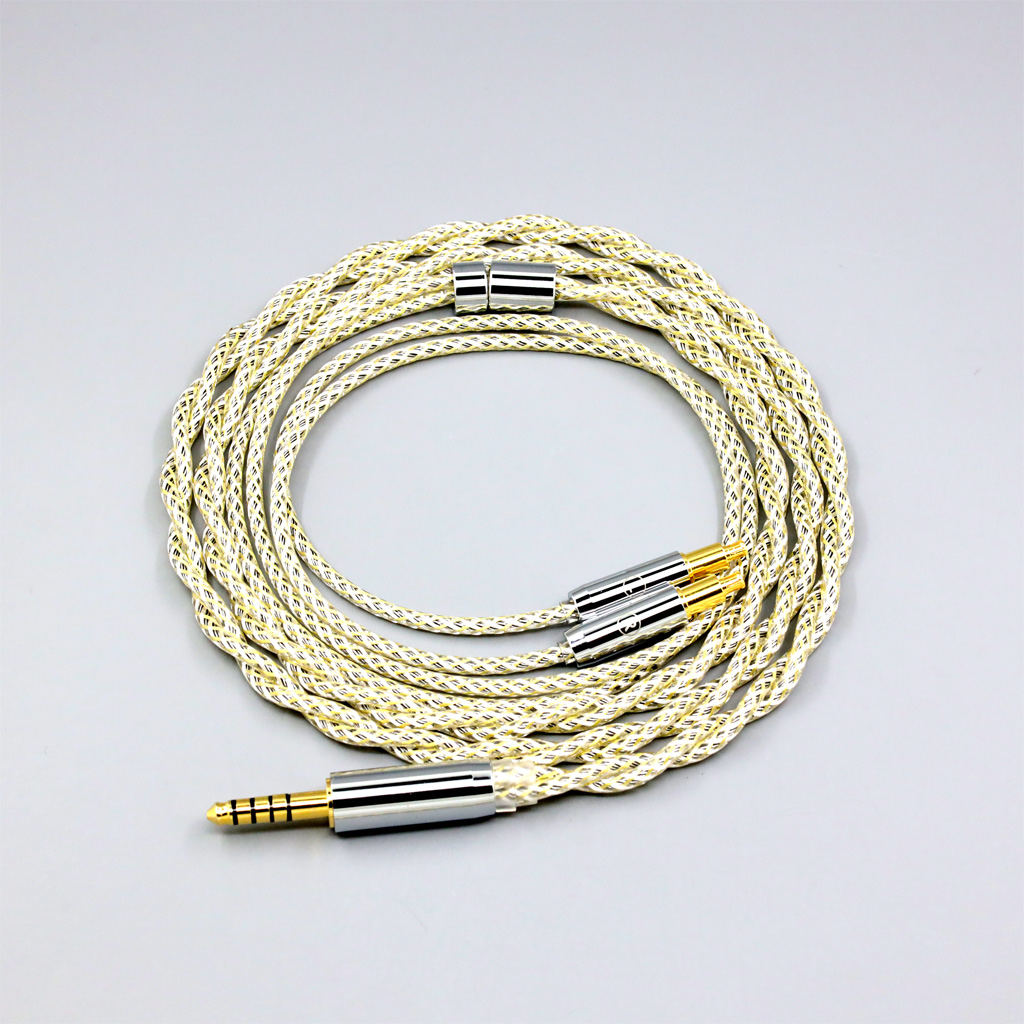 TypeS 23AWG Litz Shielding  Silver OCC Earphone Cable For Audio Technica ATH-ADX5000 ATH-MSR7b 770H 990H A2DC Headphone