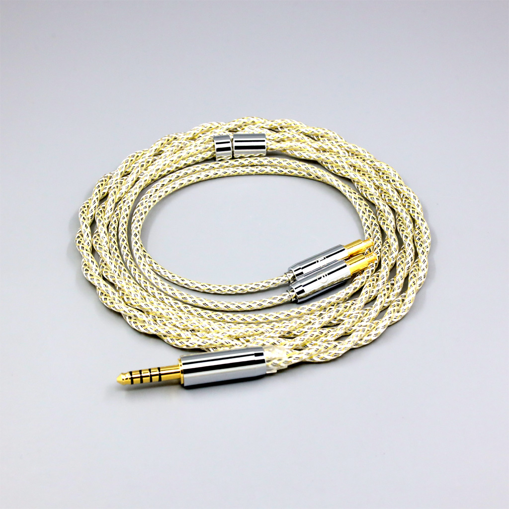 TypeS 23AWG Litz Shielding  Silver OCC Earphone Cable For Audio Technica ATH-ADX5000 ATH-MSR7b 770H 990H A2DC Headphone