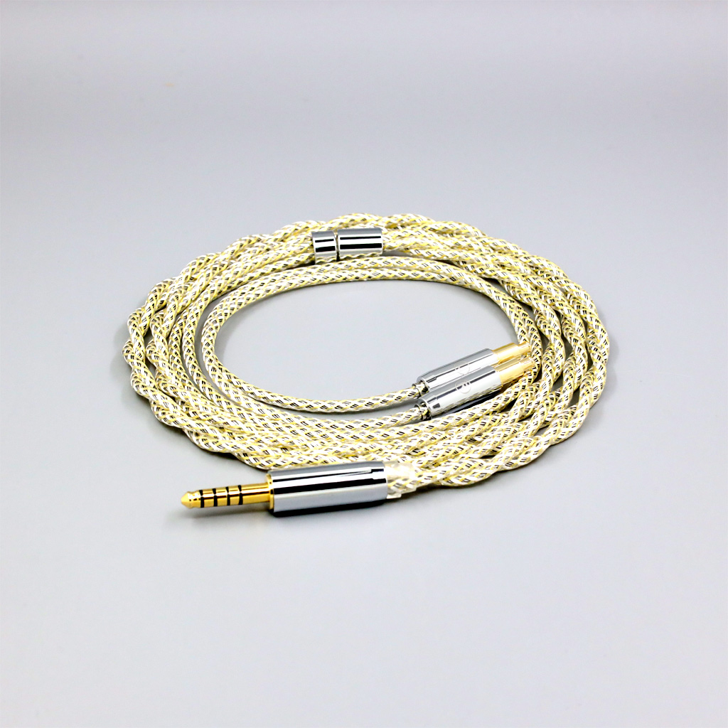 TypeS 23AWG Litz Shielding  Silver OCC Earphone Cable For Audio Technica ATH-ADX5000 ATH-MSR7b 770H 990H A2DC Headphone
