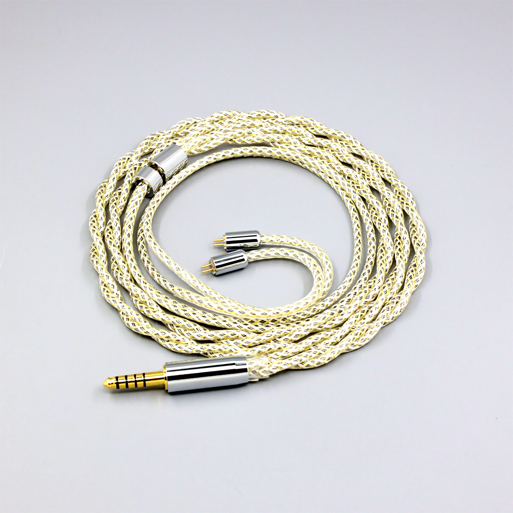 TypeS 23AWG Litz Shielding Silver OCC Earphone Cable For IEM 0.78mm Flat Step JH Audio JH16 Pro JH11 Pro 5 6 7 2pin