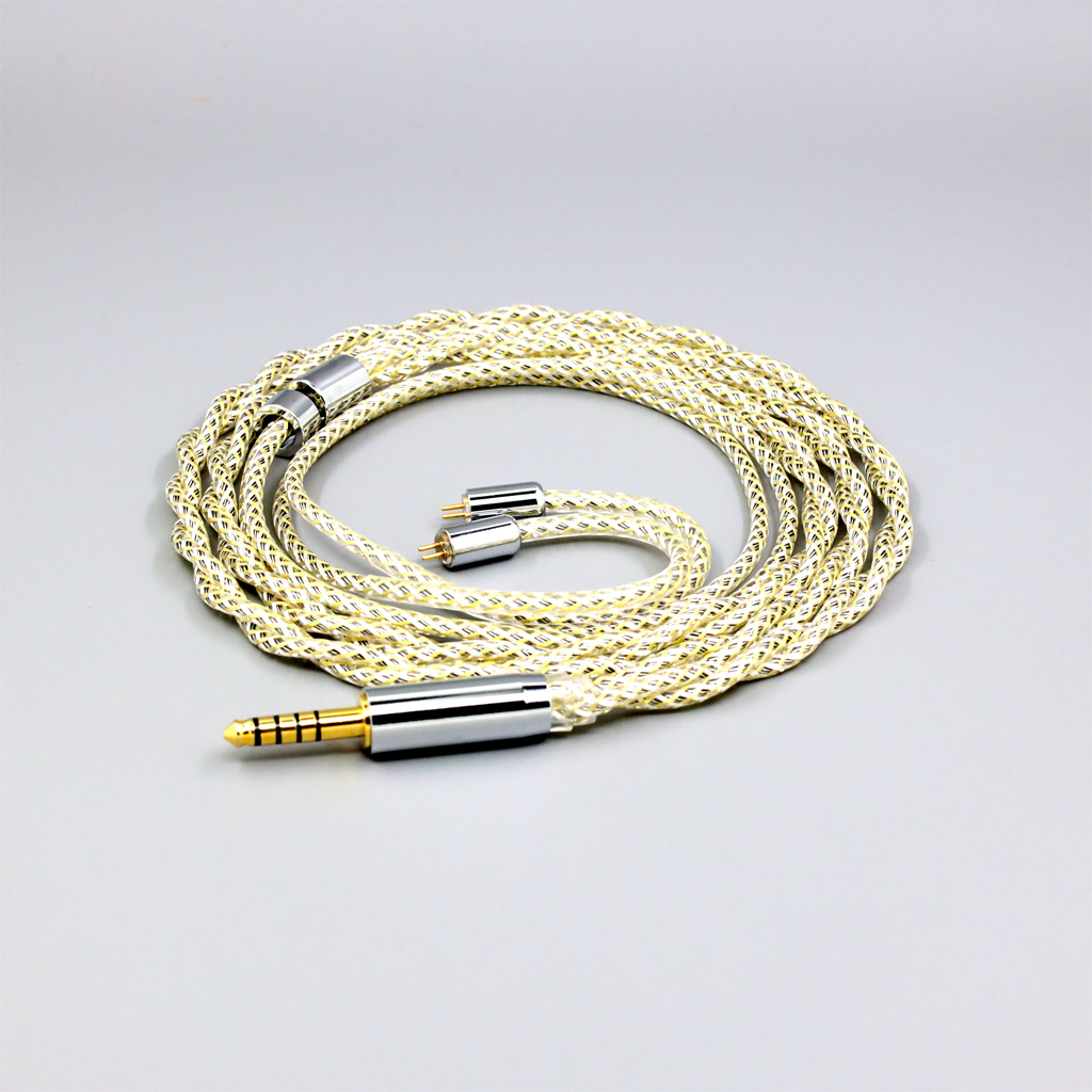 TypeS 23AWG Litz Shielding Silver OCC Earphone Cable For IEM 0.78mm Flat Step JH Audio JH16 Pro JH11 Pro 5 6 7 2pin