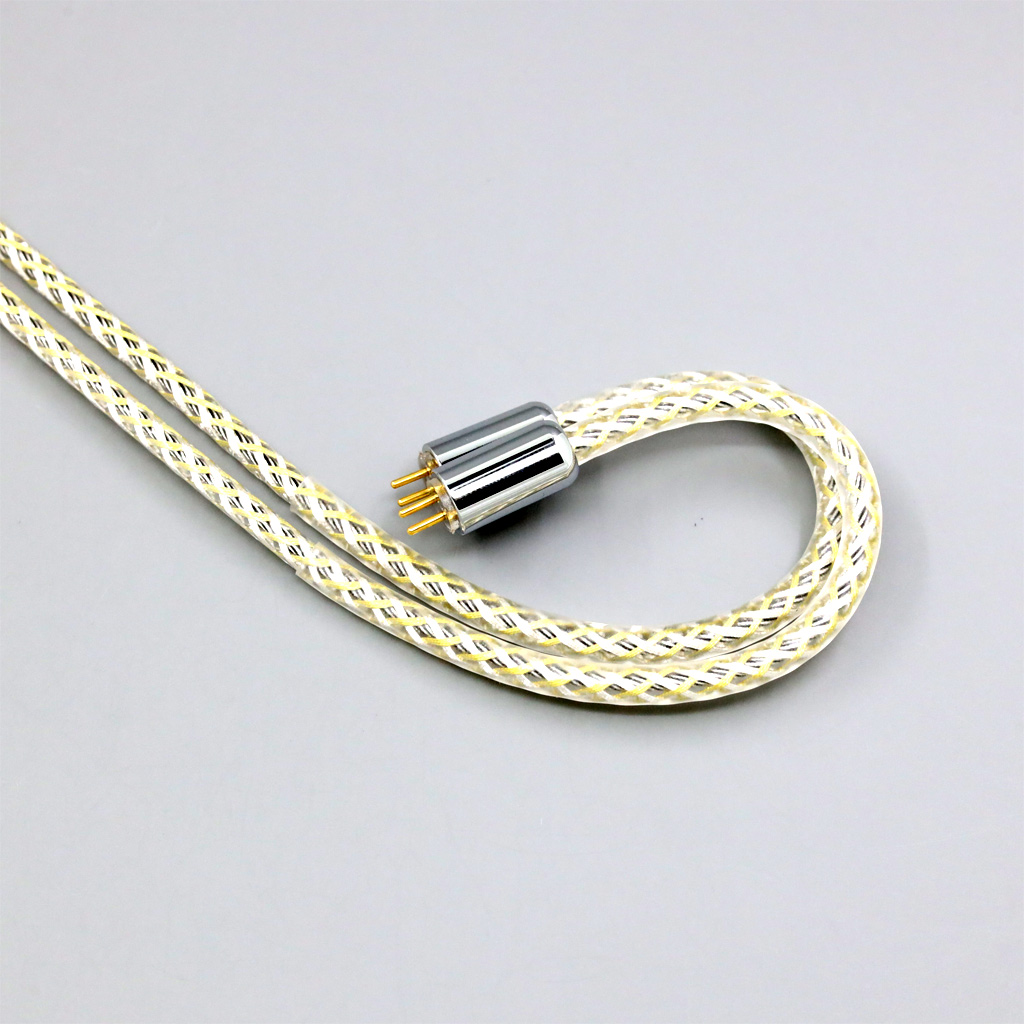 TypeS 23AWG Litz Shielding Silver OCC Earphone Cable For IEM 0.78mm Flat Step JH Audio JH16 Pro JH11 Pro 5 6 7 2pin