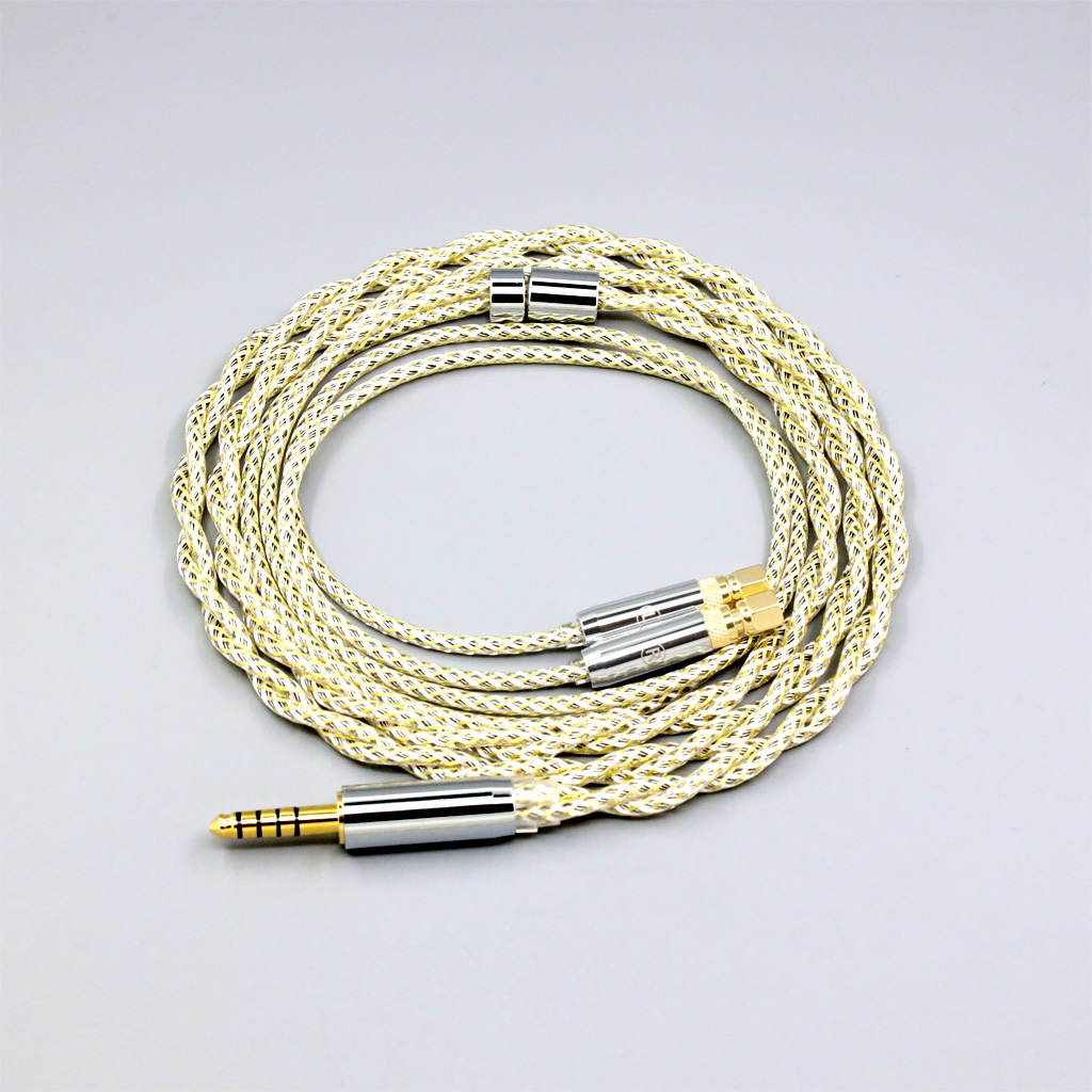 TypeS 23AWG Litz Shielding Silver OCC Earphone Cable For HiFiMan HE400 HE5 HE6 HE300 HE4 HE500 HE6 Headphone
