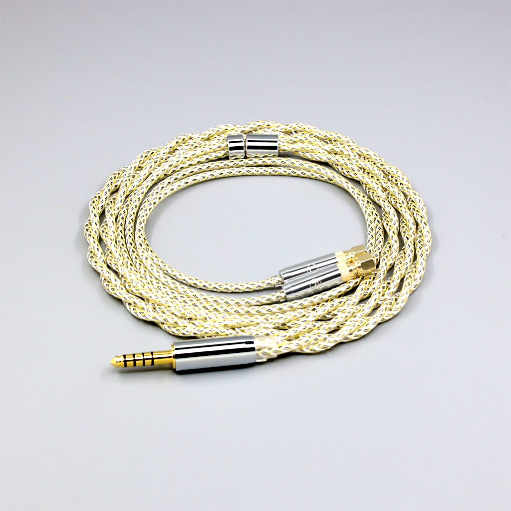 TypeS 23AWG Litz Shielding Silver OCC Earphone Cable For HiFiMan HE400 HE5 HE6 HE300 HE4 HE500 HE6 Headphone