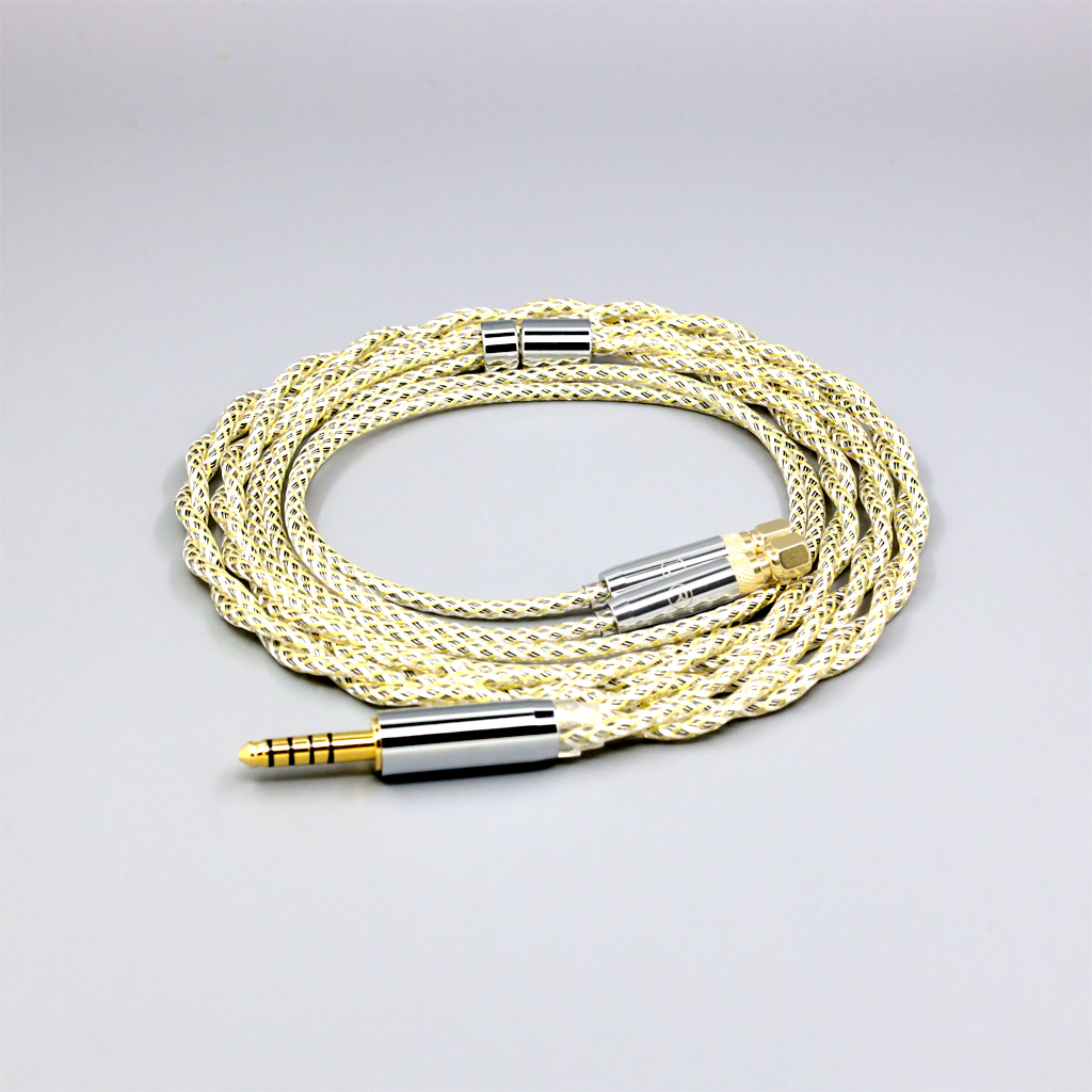 TypeS 23AWG Litz Shielding Silver OCC Earphone Cable For HiFiMan HE400 HE5 HE6 HE300 HE4 HE500 HE6 Headphone
