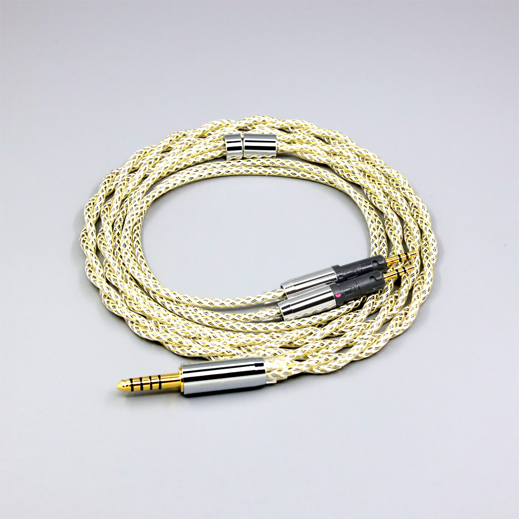 TypeS 23AWG Litz Shielding Silver OCC Earphone Cable For Audio-Technica ATH-R70X ATH-R70XA headphone