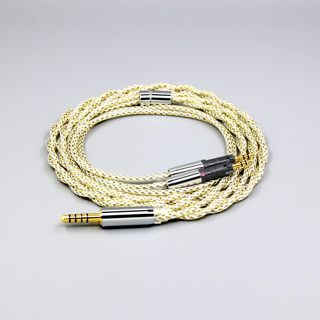 TypeS 23AWG Litz Shielding Silver OCC Earphone Cable For Audio-Technica ATH-R70X ATH-R70XA headphone