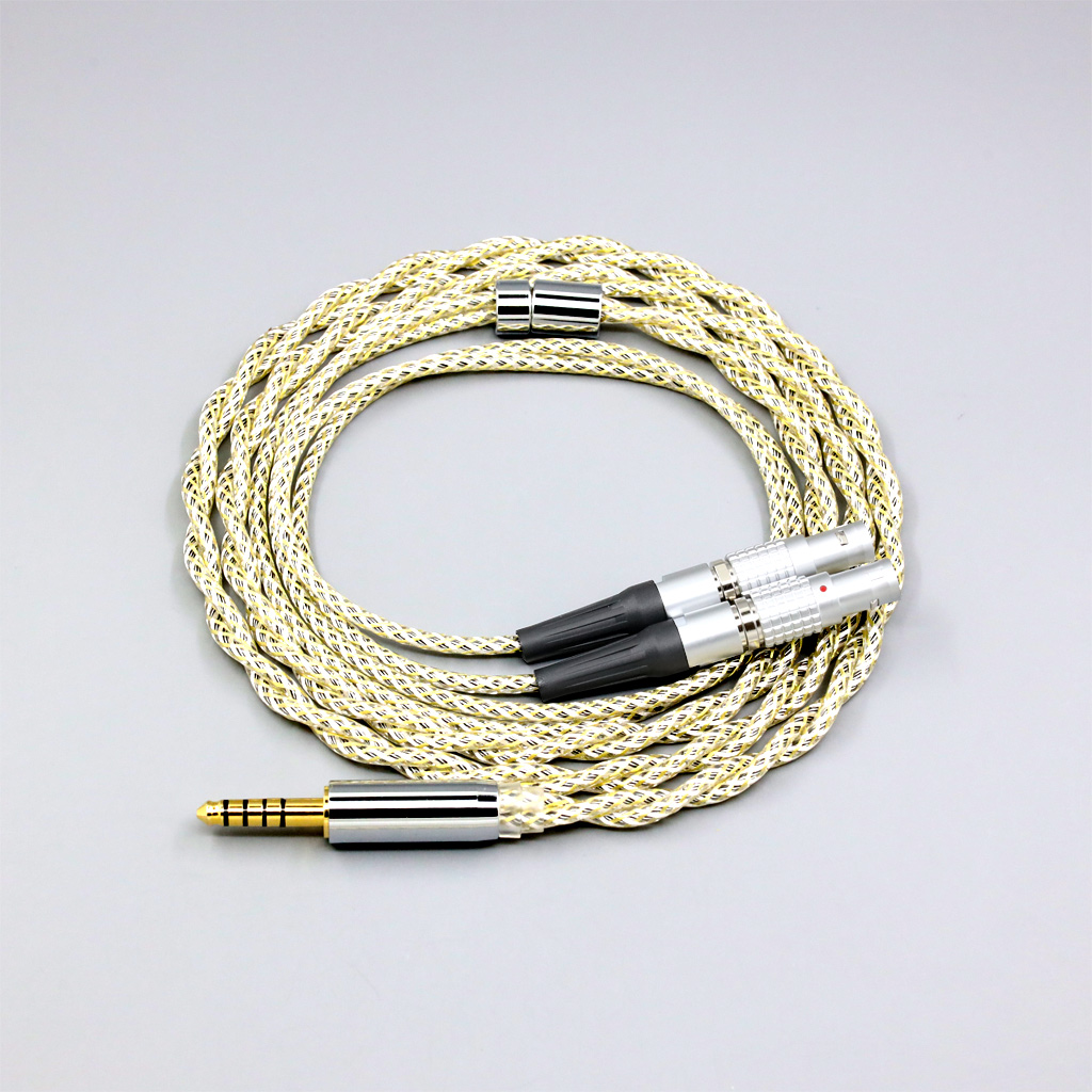 TypeS 23AWG Litz Shielding  Silver OCC Earphone Cable For Focal Utopia Fidelity Circumaural Headphone
