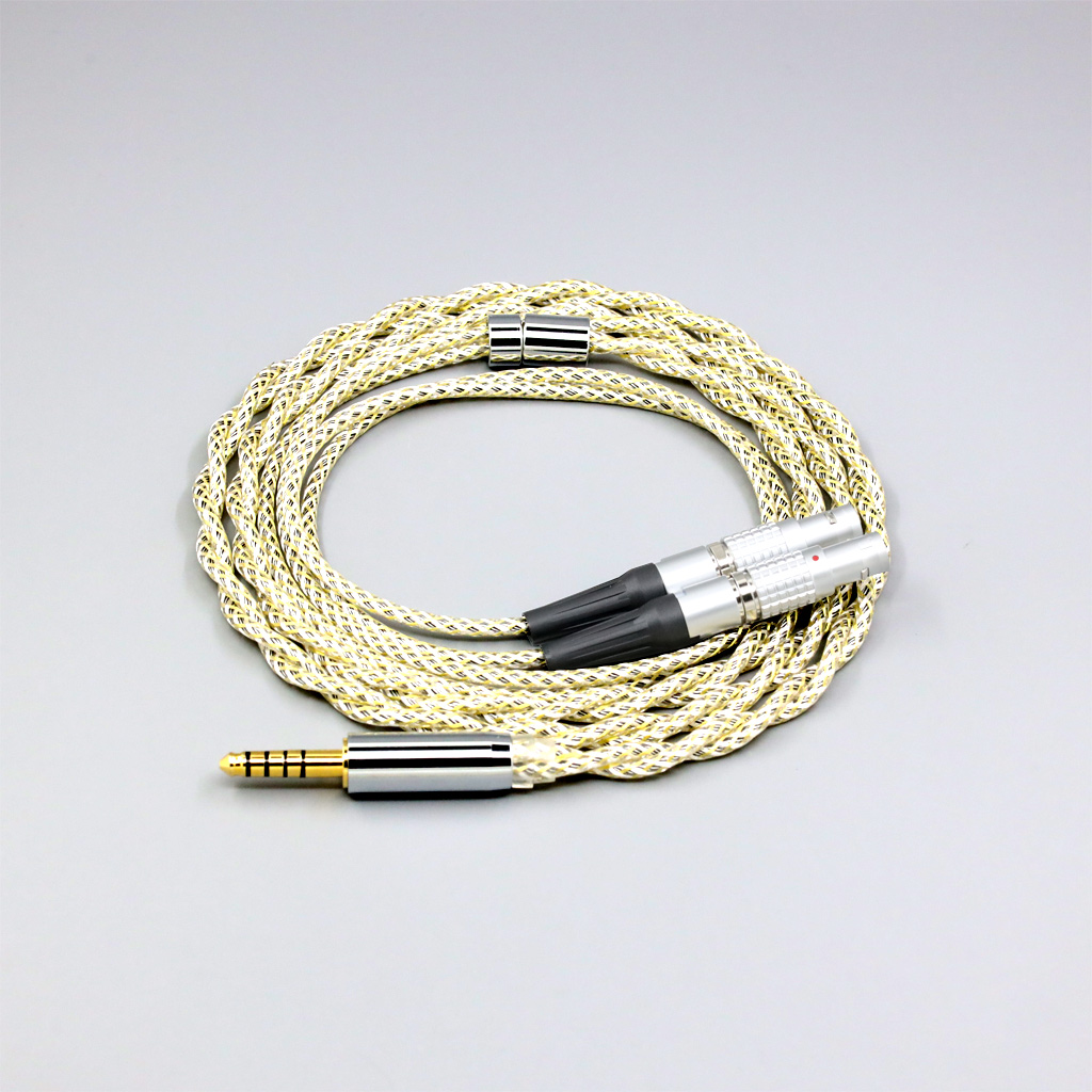 TypeS 23AWG Litz Shielding  Silver OCC Earphone Cable For Focal Utopia Fidelity Circumaural Headphone