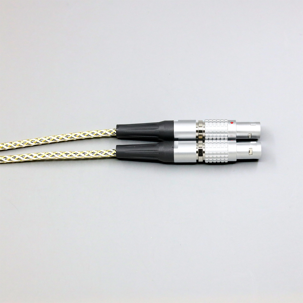 TypeS 23AWG Litz Shielding  Silver OCC Earphone Cable For Focal Utopia Fidelity Circumaural Headphone