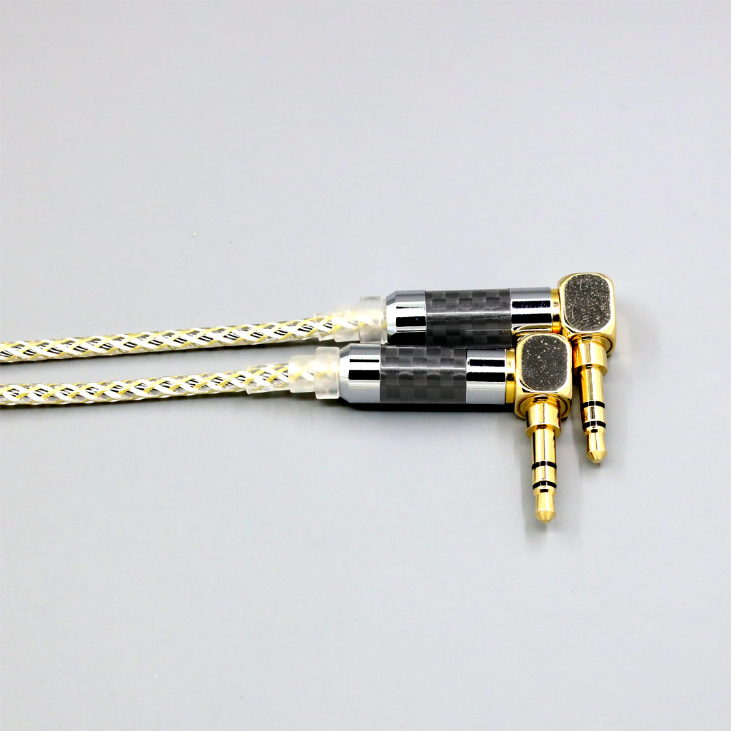 TypeS 23AWG Litz Shielding Silver OCC Earphone Cable For Verum 1 One Headphone Headset L Shape 3.5mm Pin