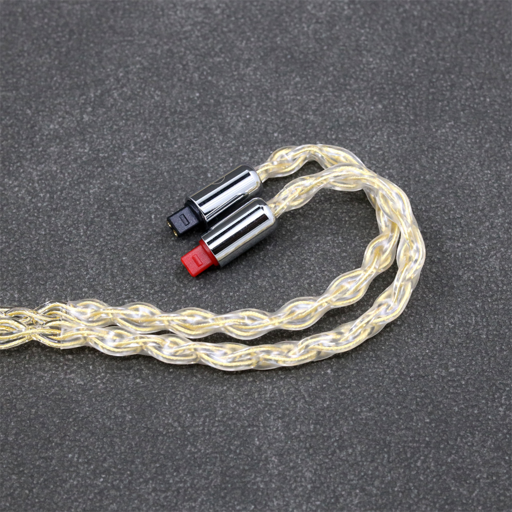 8 Core 99% 7n Pure Silver 24k Gold Plated Earphone Cable for Audio-Technica ATH-IM50 IM70 IM01 IM02 IM03 IM04