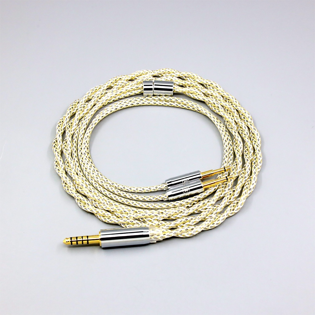 TypeS 23AWG Litz Shielding  Silver OCC Earphone Cable For Sivga Phoenix SV021 Oriole PII Apollo Aiva Headphone Dual 2.5mm plug