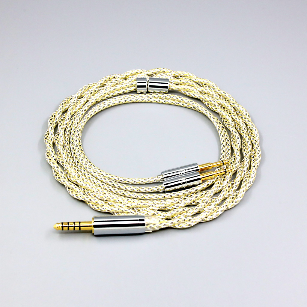 TypeS 23AWG Litz Shielding  Silver OCC Earphone Cable For Sivga Phoenix SV021 Oriole PII Apollo Aiva Headphone Dual 2.5mm plug