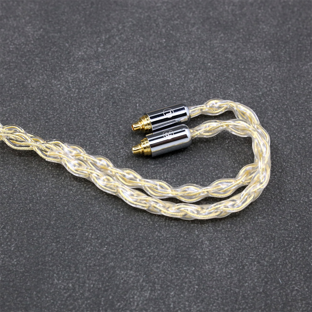 8 Core 99% 7n Pure Silver 24k Gold Plated Earphone Cable For AKG N5005 N30 N40 MMCX 