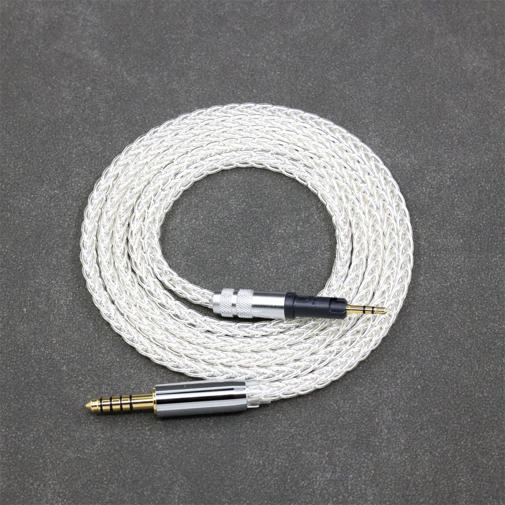 8 Core 99% 7n Pure Silver Palladium Earphone Cable For Audio Technica ATH-M50x ATH-M40x ATH-M70x ATH-M60x