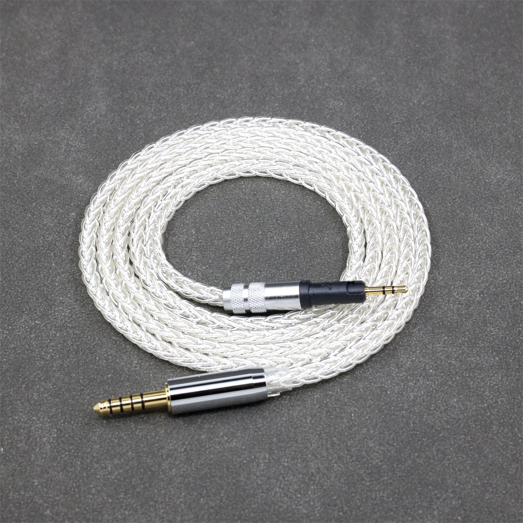 8 Core 99% 7n Pure Silver Palladium Earphone Cable For Audio Technica ATH-M50x ATH-M40x ATH-M70x ATH-M60x
