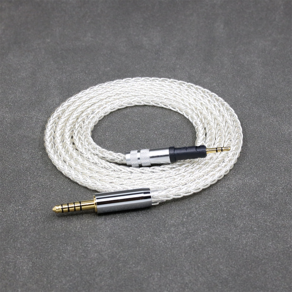 8 Core 99% 7n Pure Silver Palladium Earphone Cable For Audio Technica ATH-M50x ATH-M40x ATH-M70x ATH-M60x