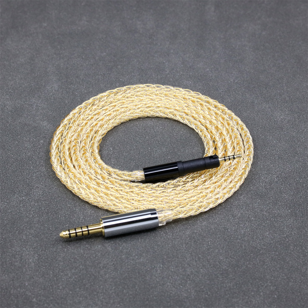 8 Core 99% 7n Pure Silver 24k Gold Plated Earphone Cable For Sennheiser HD599 HD569 HD 560S HD559 hd560s 